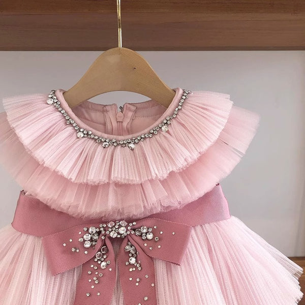 Children's Tulle Dress with Shiny Bow