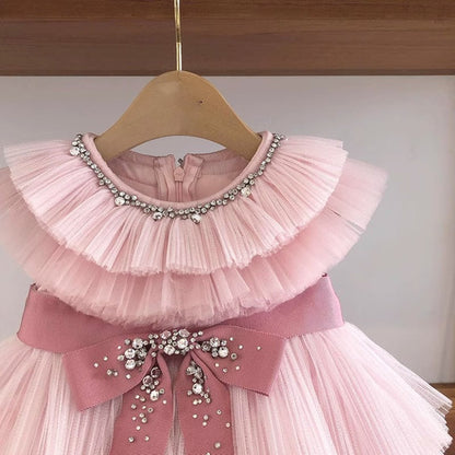 Children's Tulle Dress with Shiny Bow