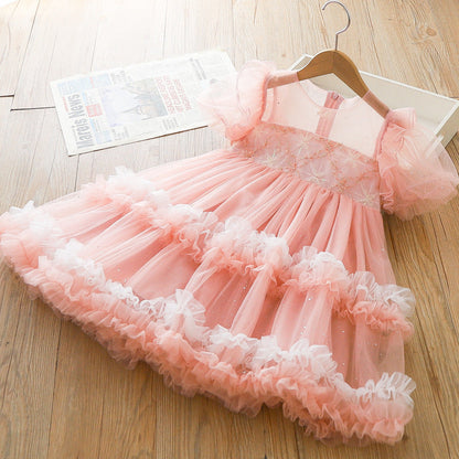 Children's Dress Tulle Glitter Ruffles