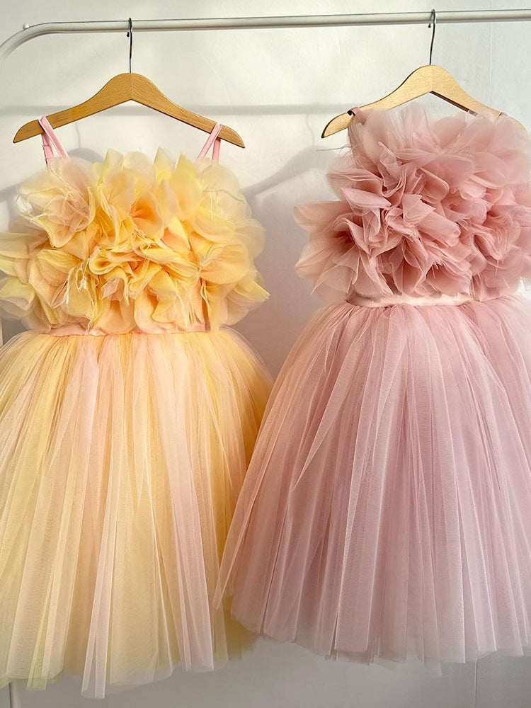 Tulle Flowers Children's Party Dress