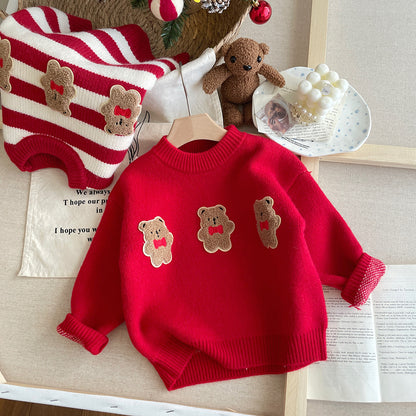 Children's Knitting Winter Teddy Bears