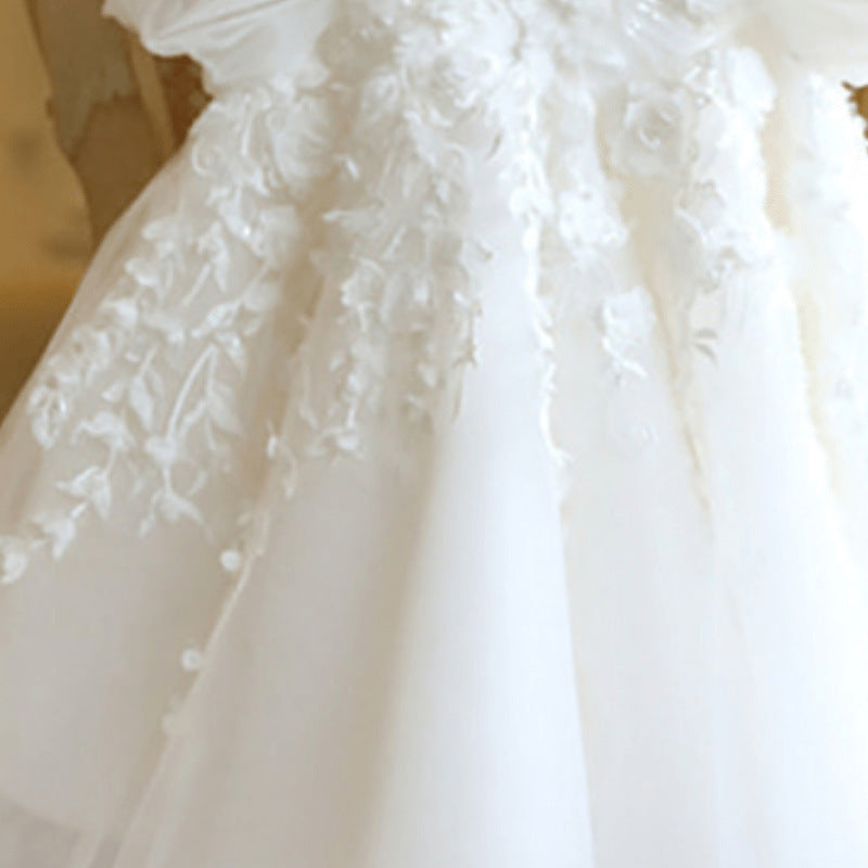 White Floral and Tulle Children's Dress