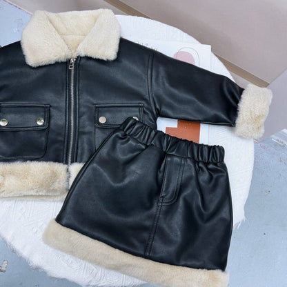 Furry Leather Children's Set