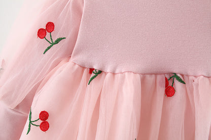 Infant Dress Cherry Tulle