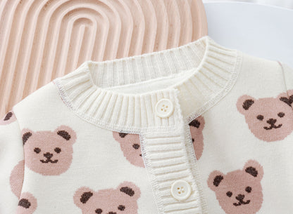 Children's Bear Face Cardigan