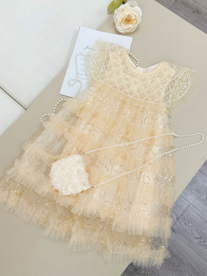 Children's Dress Tulle Pedrarias e Babadinhos