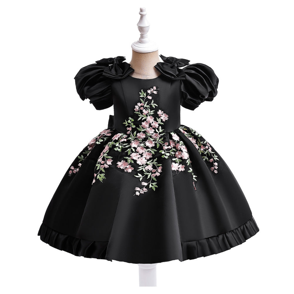 Children's Flower and Bow Party Dress