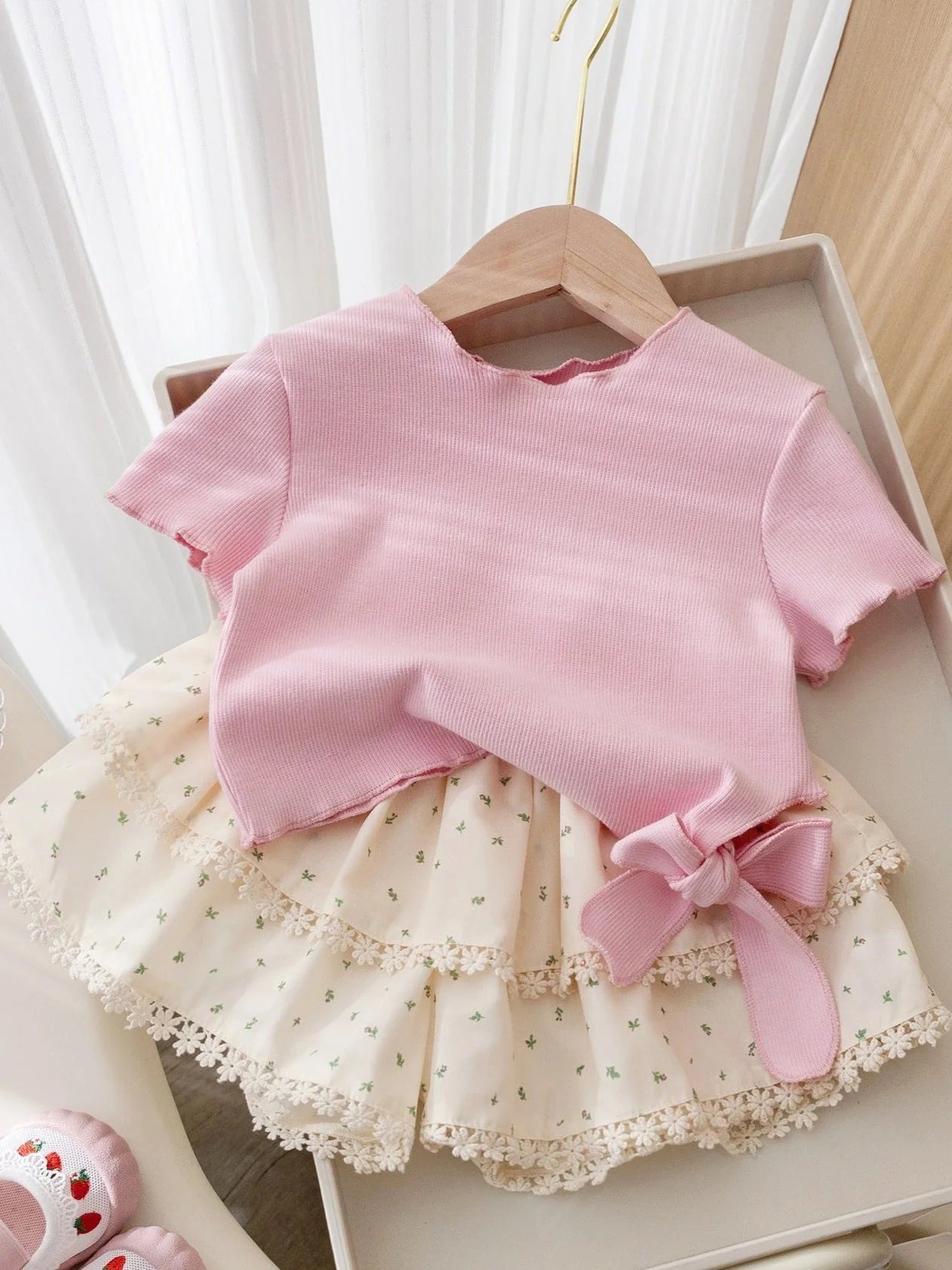 Girls' Infant Set Bow and Skirt