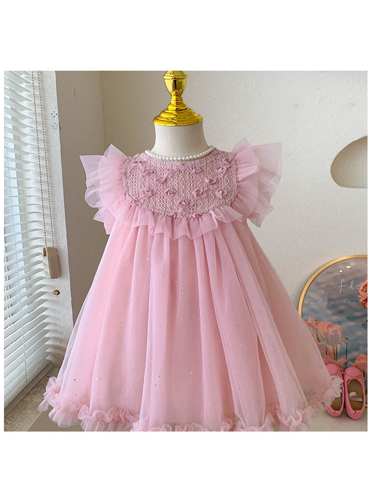 Children's Tulle Ruffles and Flowers Dress