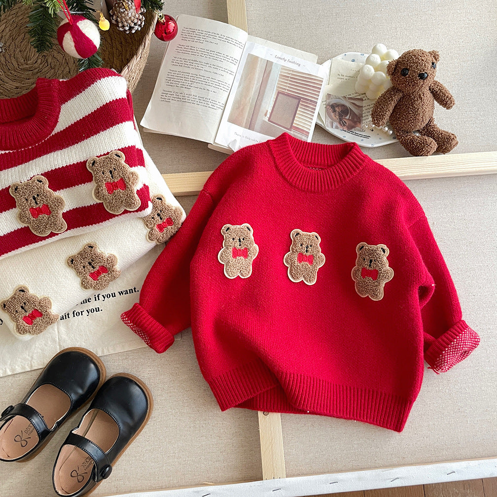 Children's Knitting Winter Teddy Bears