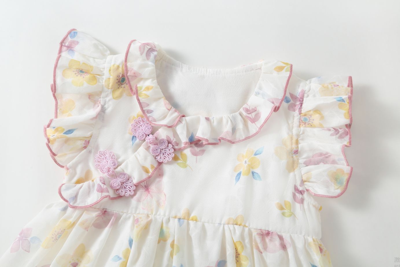 Summer Children's Dress Little Flowers with Hat