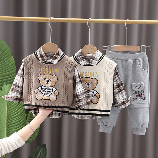 Men's Children's 3-Piece Winter Bear Set