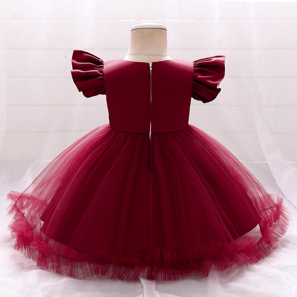 Children's Party Dress Tulle Flowers