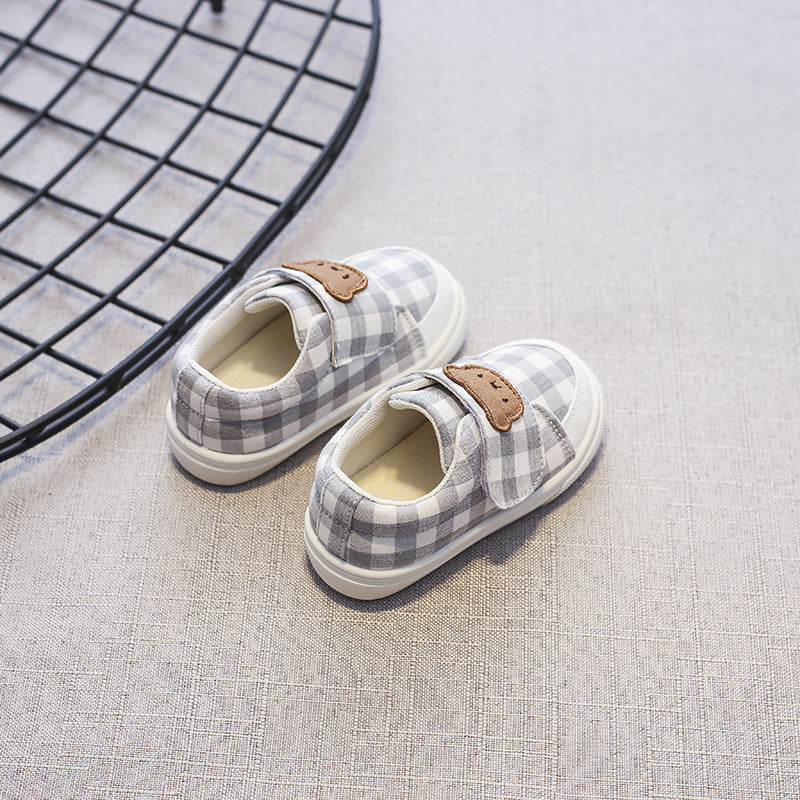 Bear Checkered Children's Sneakers