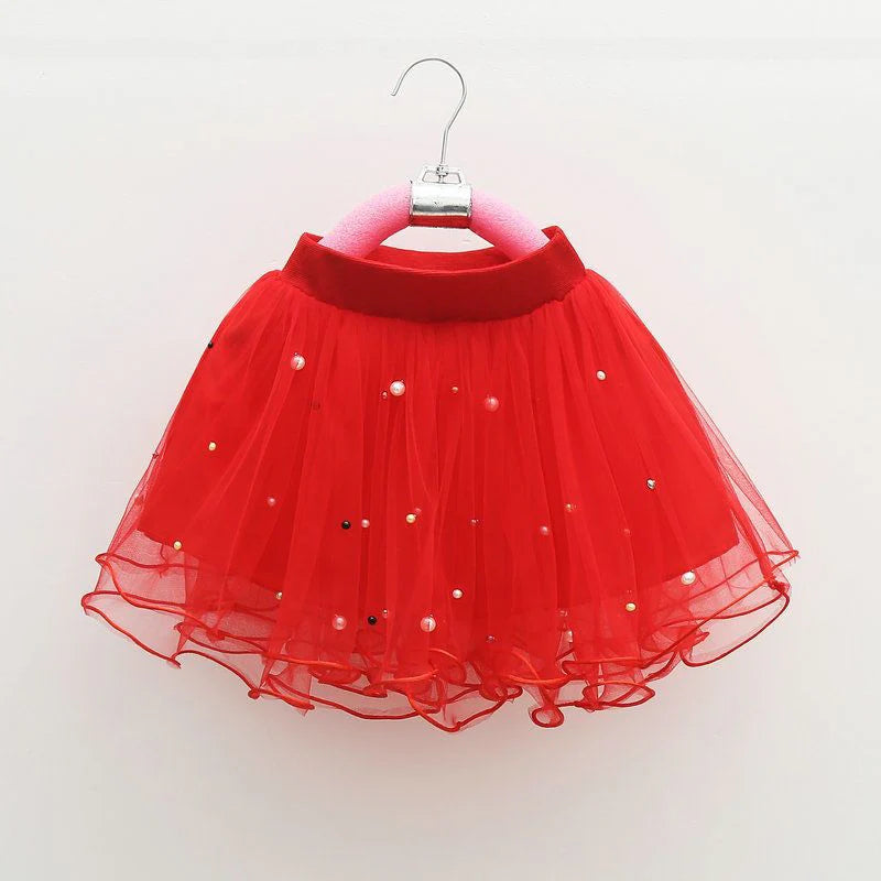 Children's Tulle Pearls Skirt