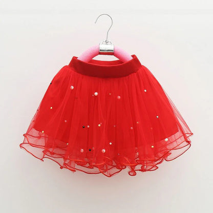 Children's Tulle Pearls Skirt