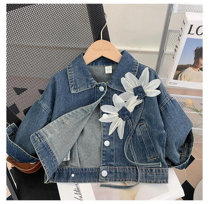 Children's Floral Jeans Jacket