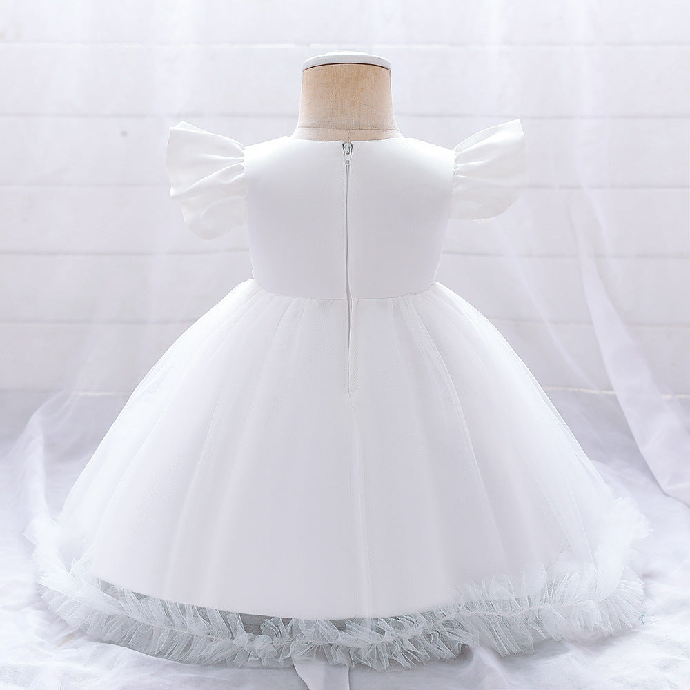 Children's Party Dress Tulle Flowers