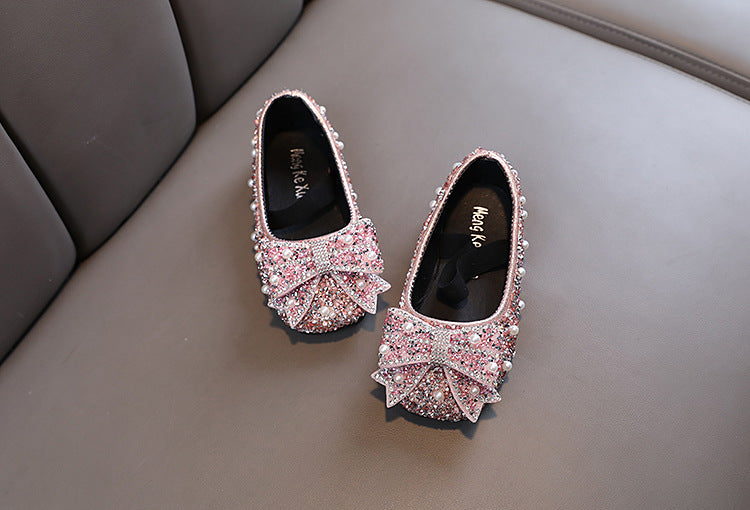 Shiny Bow Children's Shoes