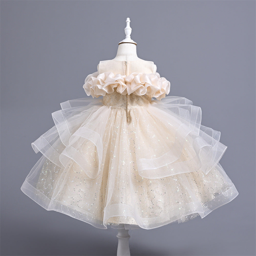 Children's Party Dress Tulle Sequins