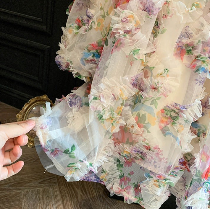 Floral Tulle Children's Dress