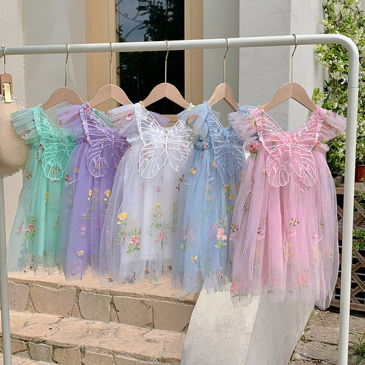 Children's Floral and Wing Dress