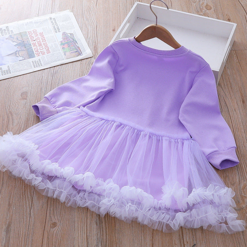 Children's Frozen Shiny Bow Dress