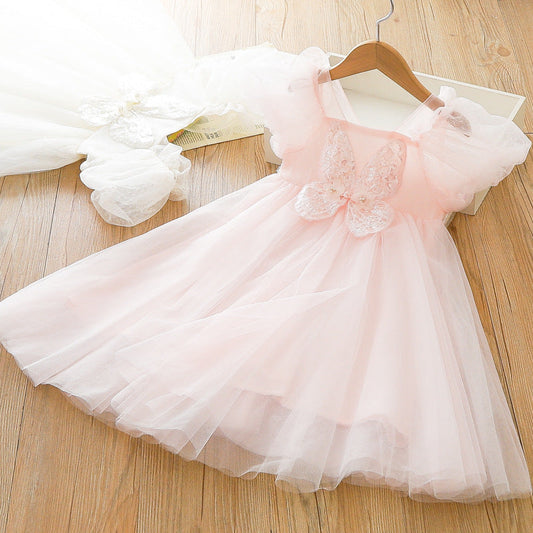 Children'sButterfly Wing Tulle Children's Dress