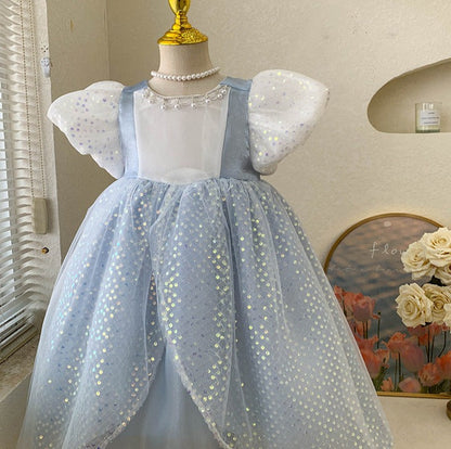 Children's Blue Sequin Dress