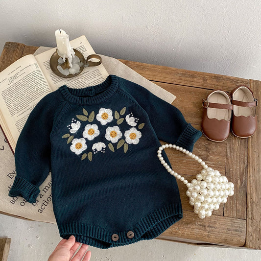 Infant Female Bodysuit Knit Little Flowers