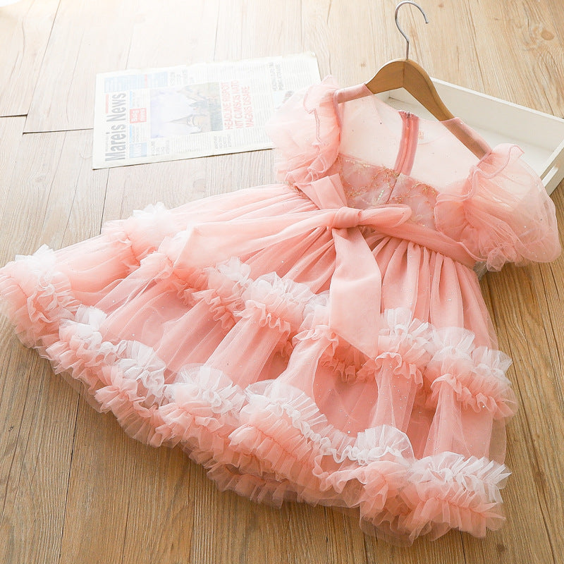 Children's Dress Tulle Glitter Ruffles