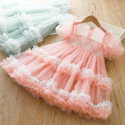 Children's Dress Tulle Glitter Ruffles