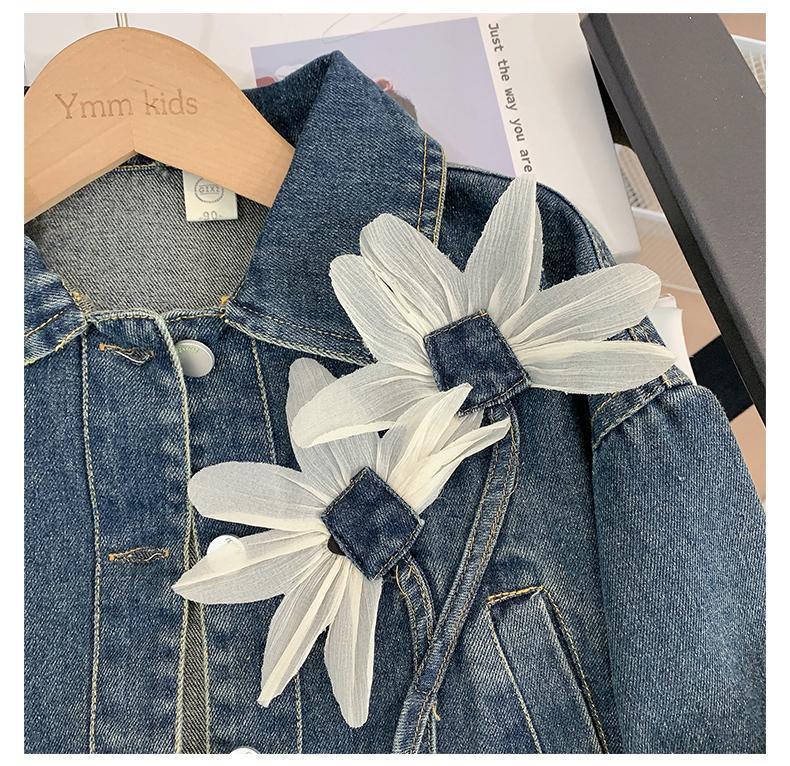 Children's Floral Jeans Jacket