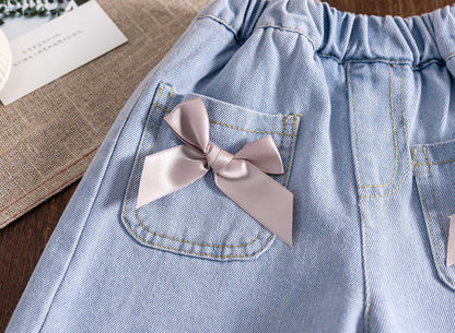 Children's Jeans Pants with Bows