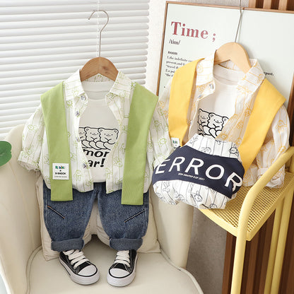 Children's Set 3 Pieces Shirt and Jeans