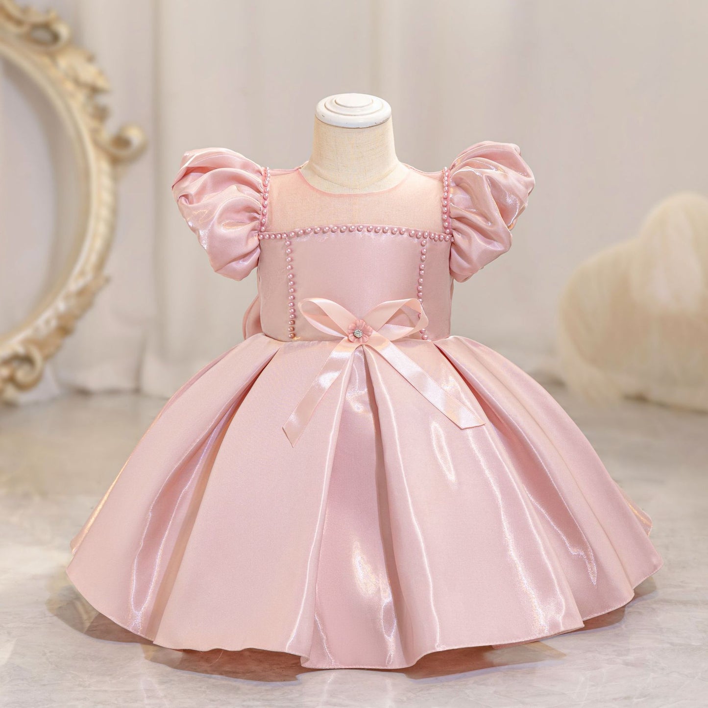 Pearls and Bow Party Dress