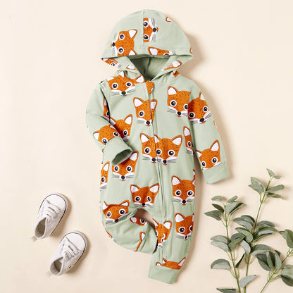 Children's Zipper Fox Jumpsuit