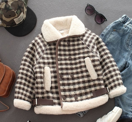 Plush Plaid Children's Jacket