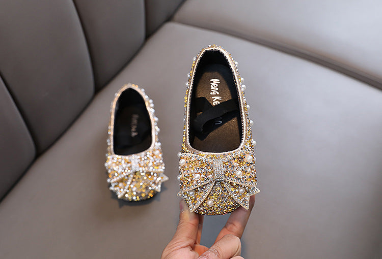 Shiny Bow Children's Shoes