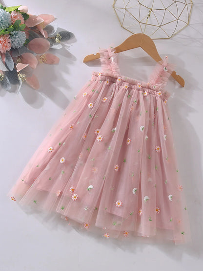 Children's Dress Tulle Flowers