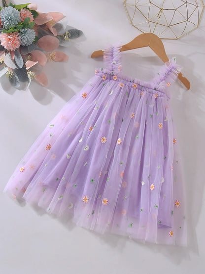 Children's Dress Tulle Flowers