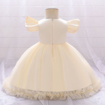 Children's Party Dress Tulle Flowers