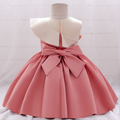 Satin Bow Children's Party Dress