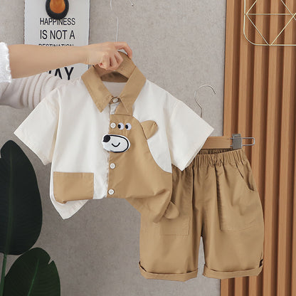 Men's Children's Set Animal Shirt