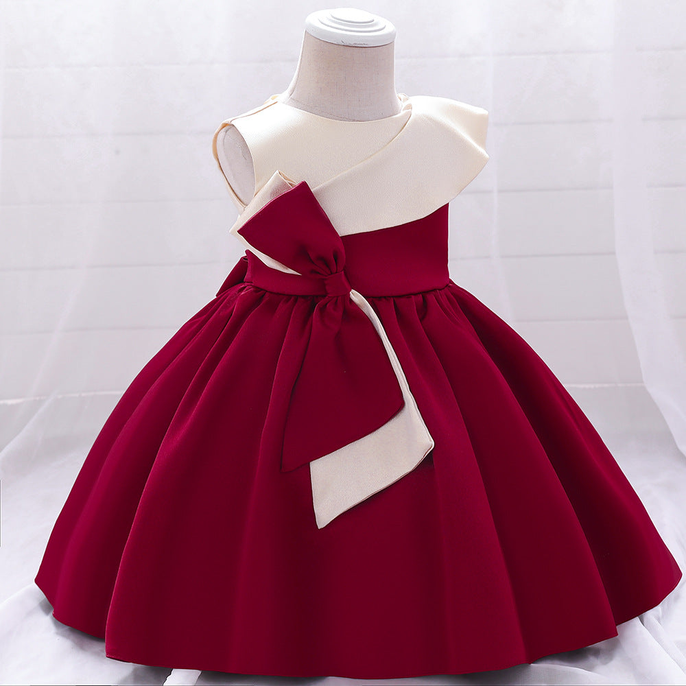 Satin Bow Children's Party Dress