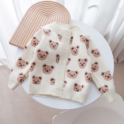 Children's Bear Face Cardigan