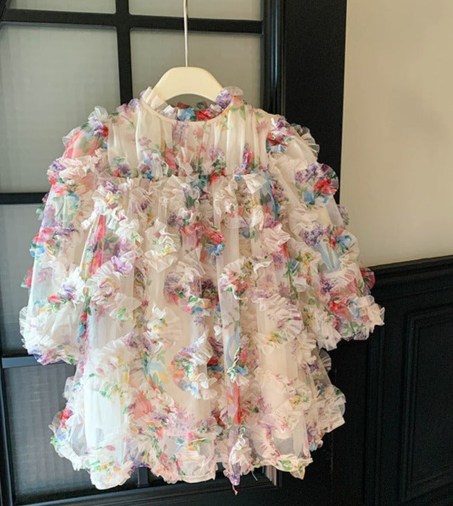 Floral Tulle Children's Dress