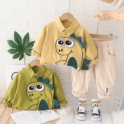 Men's Children's Set Dinosaur Shirt