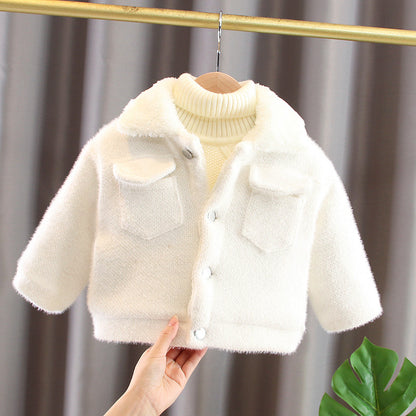 Girls' Plush Lined Coat