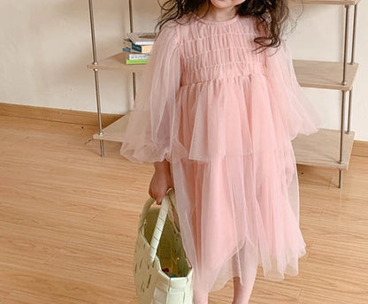 Children's Tulle Ruffled Dress